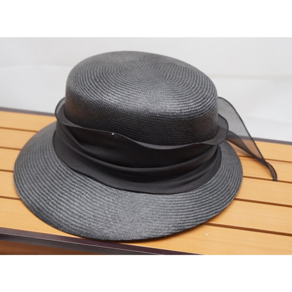 Marzi Firenzi Neiman Marcus Derby Church Straw Wide Brim Hat Italy Luxury 22\